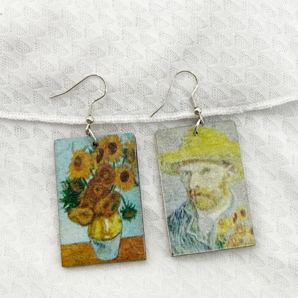 Van Gogh Paintings Earrings | Novelty Earrings | Unique Earrings | Fun Earrings